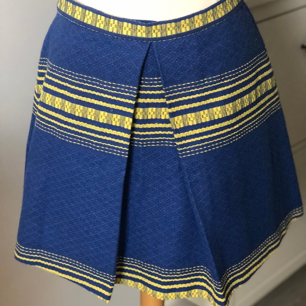 Alice and Olivier blue and yellow skirt
